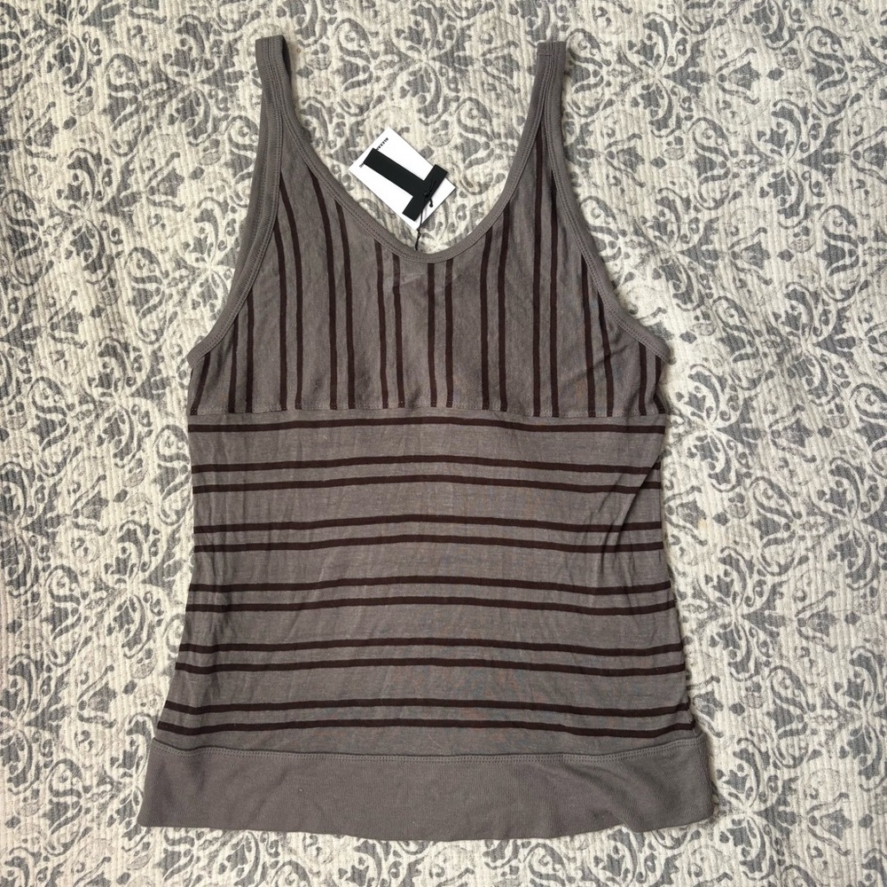 T by Alexander Wang striped linen tank top